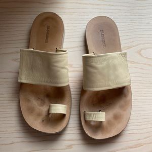 Jil Sander Leather toe strap sandals tan S/S 2021 size 39